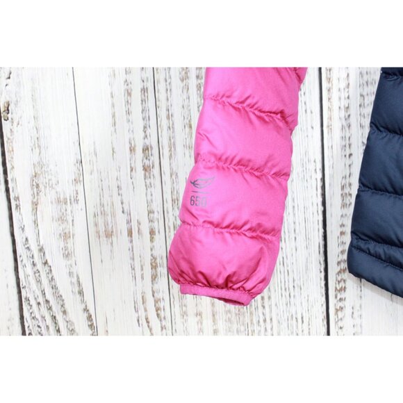 LL Bean 650 Down Fill Colorblock Full Zipper Jacket Pink Blue XXS Pet - Picture 8 of 12
